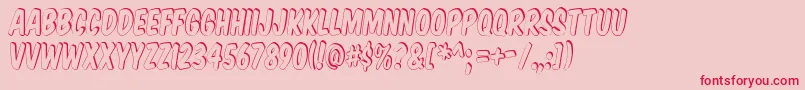 KomikaTitleShadow Font – Red Fonts on Pink Background