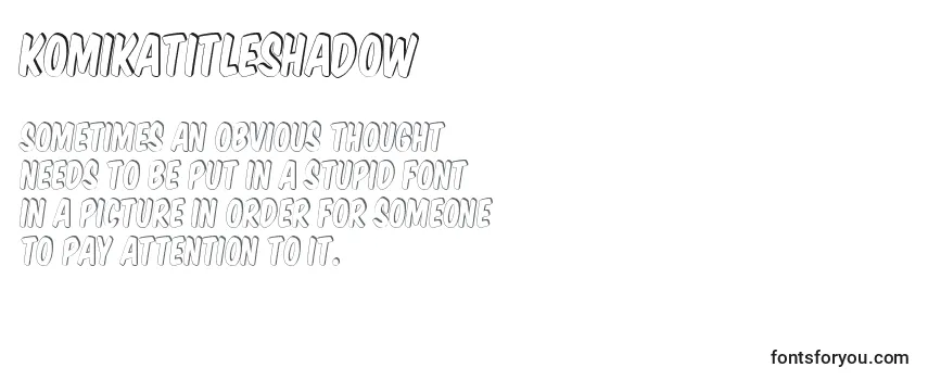 Schriftart KomikaTitleShadow