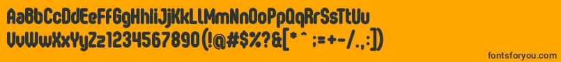 OvalSingle Font – Black Fonts on Orange Background