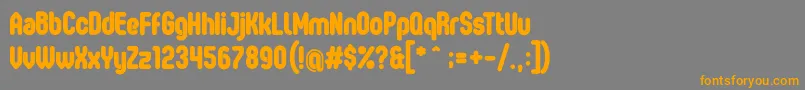 OvalSingle Font – Orange Fonts on Gray Background