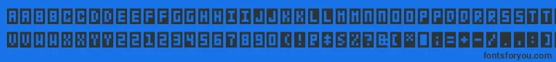 Bitbox Font – Black Fonts on Blue Background