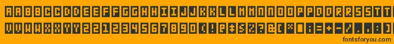 Bitbox Font – Black Fonts on Orange Background
