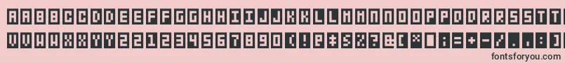 Bitbox Font – Black Fonts on Pink Background
