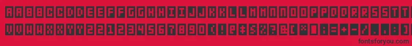Bitbox Font – Black Fonts on Red Background