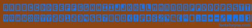 Bitbox Font – Blue Fonts on Brown Background