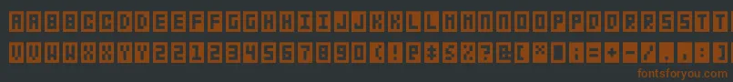 Bitbox Font – Brown Fonts on Black Background