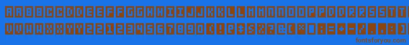 Bitbox Font – Brown Fonts on Blue Background