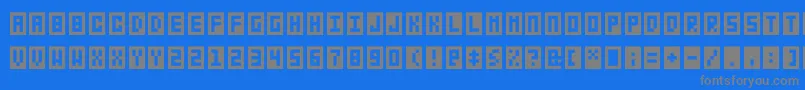 Fonte Bitbox – fontes cinzas em um fundo azul
