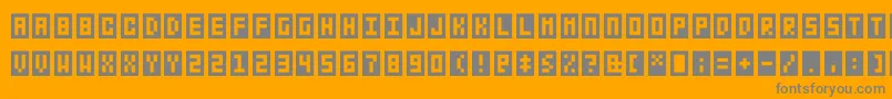 Bitbox-fontti – harmaat kirjasimet oranssilla taustalla
