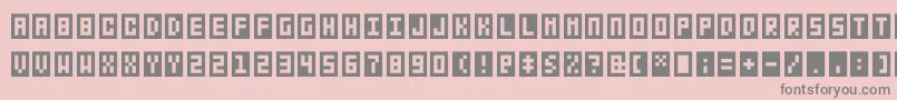 Bitbox Font – Gray Fonts on Pink Background