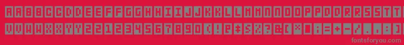 Шрифт Bitbox – серые шрифты на красном фоне
