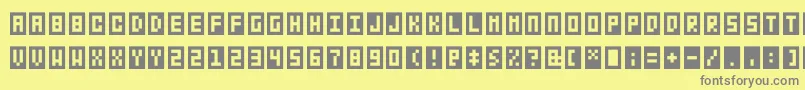 Шрифт Bitbox – серые шрифты на жёлтом фоне