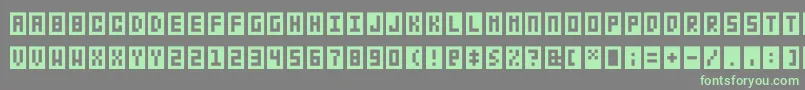 Шрифт Bitbox – зелёные шрифты на сером фоне