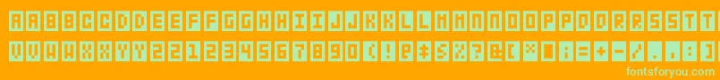 Bitbox Font – Green Fonts on Orange Background