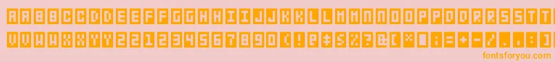 Bitbox Font – Orange Fonts on Pink Background