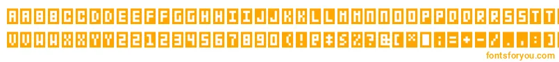 Bitbox-Schriftart – Orangefarbene Schriften