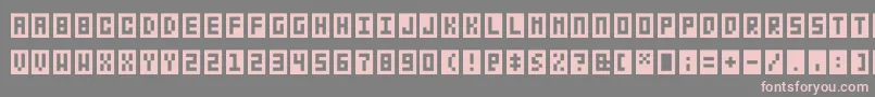 Bitbox Font – Pink Fonts on Gray Background
