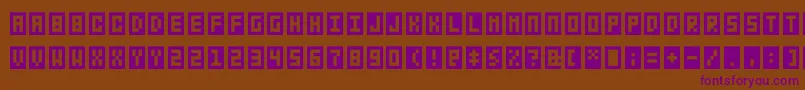 Bitbox Font – Purple Fonts on Brown Background