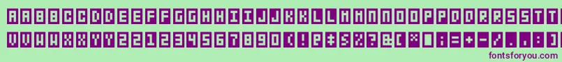 Bitbox Font – Purple Fonts on Green Background