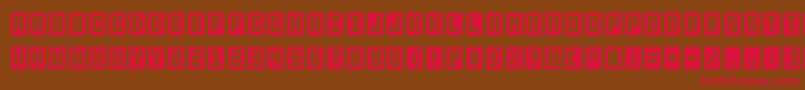 Bitbox-Schriftart – Rote Schriften auf braunem Hintergrund