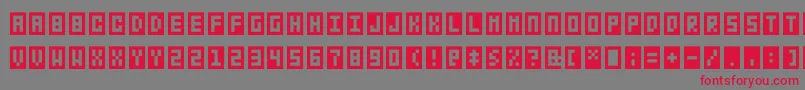 Bitbox Font – Red Fonts on Gray Background