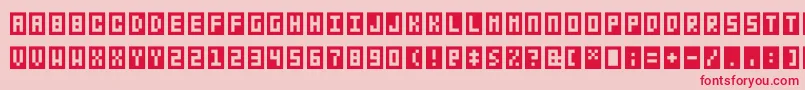 fuente Bitbox – Fuentes Rojas Sobre Fondo Rosa