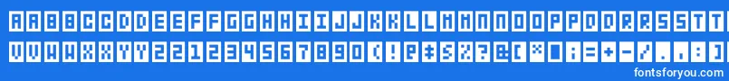 Bitbox Font – White Fonts on Blue Background