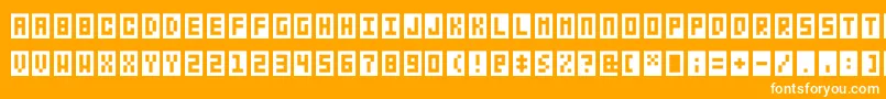 Bitbox-fontti – valkoiset fontit oranssilla taustalla