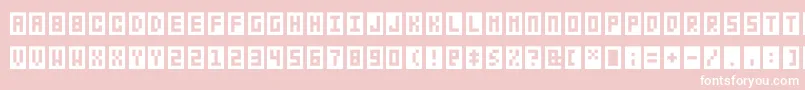 Bitbox Font – White Fonts on Pink Background