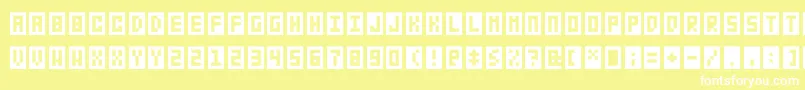 Bitbox Font – White Fonts on Yellow Background