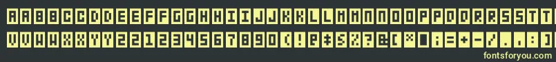 Bitbox Font – Yellow Fonts on Black Background