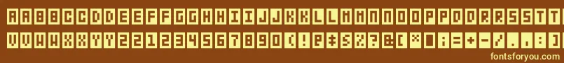 Bitbox Font – Yellow Fonts on Brown Background