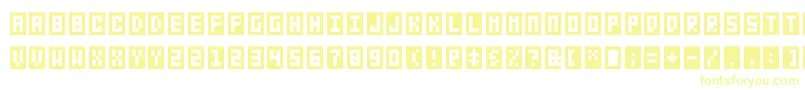 Bitbox Font – Yellow Fonts on White Background