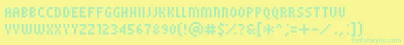 fuente PfTempestaFiveCompressed – Fuentes Verdes Sobre Fondo Amarillo
