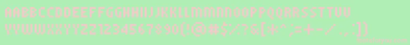 PfTempestaFiveCompressed Font – Pink Fonts on Green Background