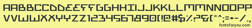 Шрифт BionicTypeExpanded – чёрные шрифты на жёлтом фоне