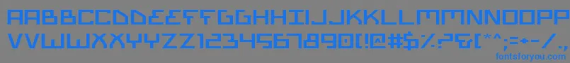 BionicTypeExpanded-Schriftart – Blaue Schriften auf grauem Hintergrund