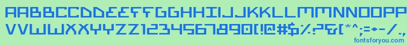 フォントBionicTypeExpanded – 青い文字は緑の背景です。