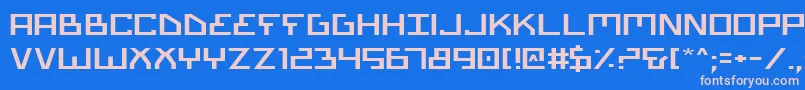 フォントBionicTypeExpanded – ピンクの文字、青い背景