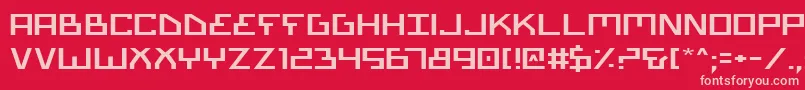 BionicTypeExpanded-Schriftart – Rosa Schriften auf rotem Hintergrund