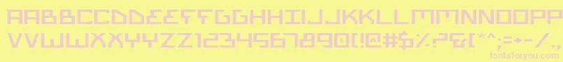 BionicTypeExpanded Font – Pink Fonts on Yellow Background