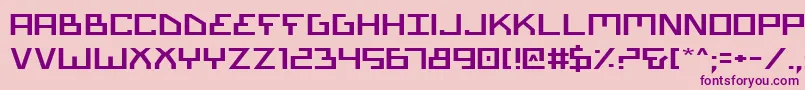 BionicTypeExpanded Font – Purple Fonts on Pink Background