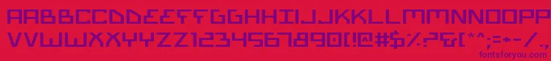 BionicTypeExpanded-Schriftart – Violette Schriften auf rotem Hintergrund