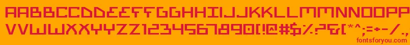 BionicTypeExpanded Font – Red Fonts on Orange Background