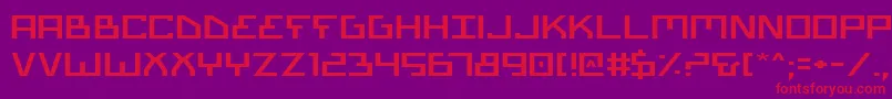 fuente BionicTypeExpanded – Fuentes Rojas Sobre Fondo Morado