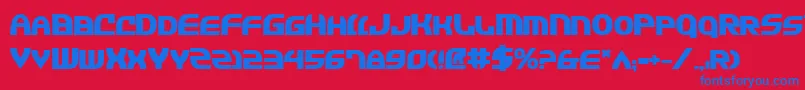 JannisariesBold Font – Blue Fonts on Red Background