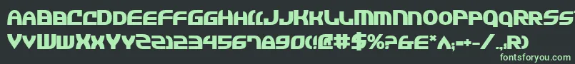 JannisariesBold-fontti – vihreät fontit mustalla taustalla