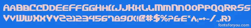 JannisariesBold Font – Pink Fonts on Blue Background