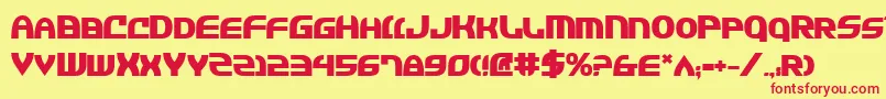 JannisariesBold Font – Red Fonts on Yellow Background