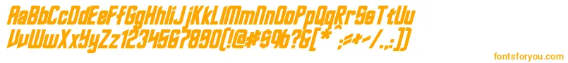 RoddenberryBoldItalic Font – Orange Fonts on White Background